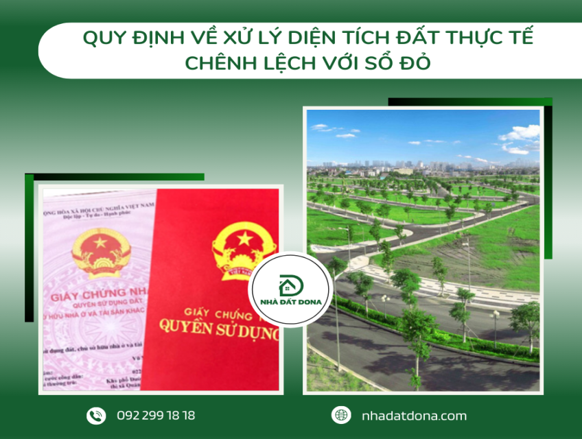 Luật Đất đai năm 2024: Quy định về xử lý diện tích đất thực tế chênh lệch với sổ đỏ